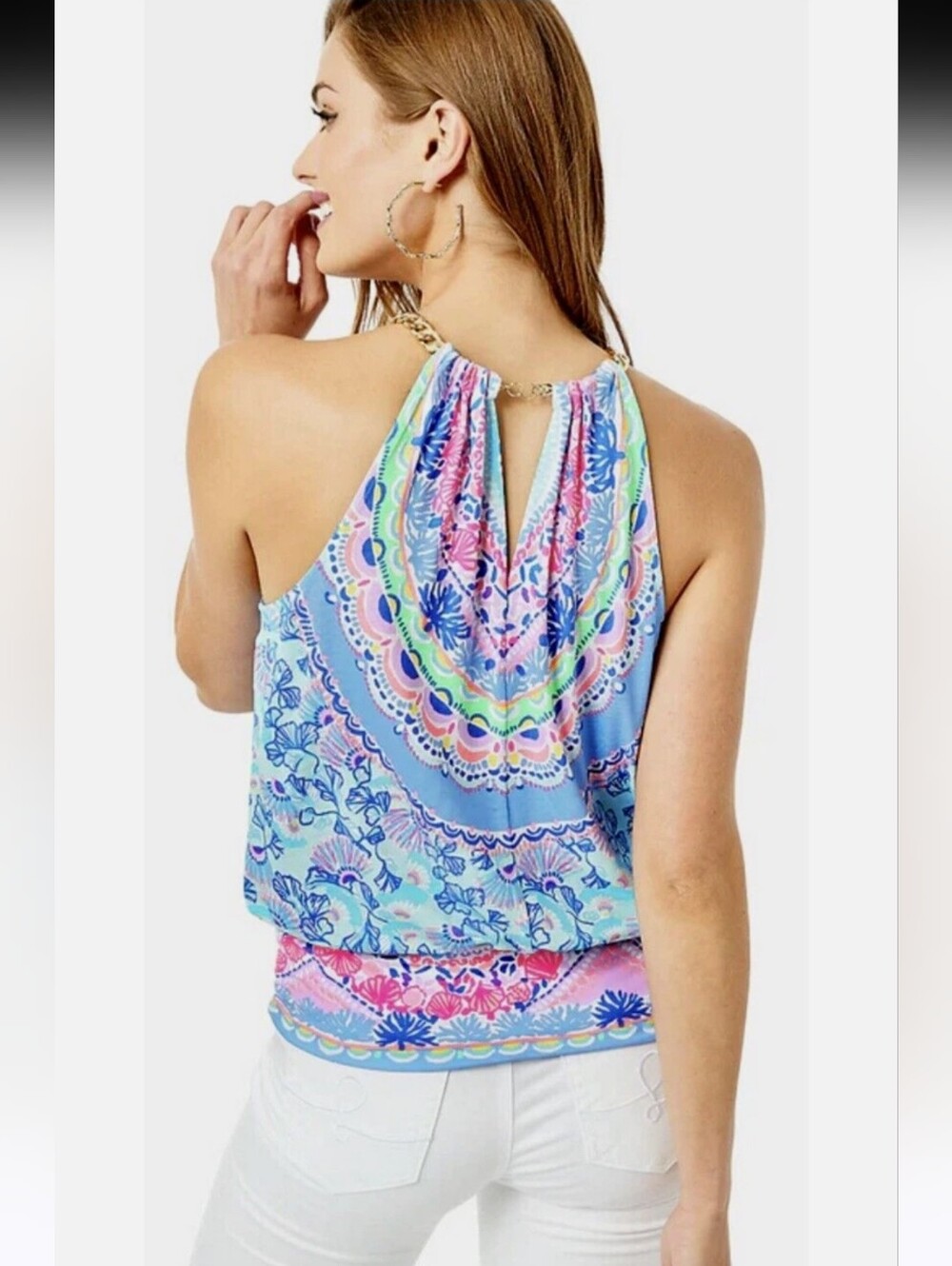 Lilly Pulitzer Bowen Halter Top - Picture 2 of 9